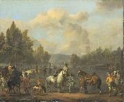 LINGELBACH, Johannes The riding school painting